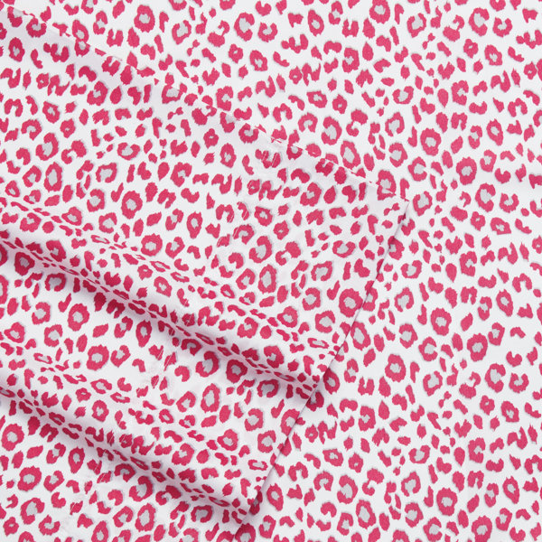 Betsey Johnson Leopard Pink Animal Print Microfiber Sheet Set & Reviews Wayfair